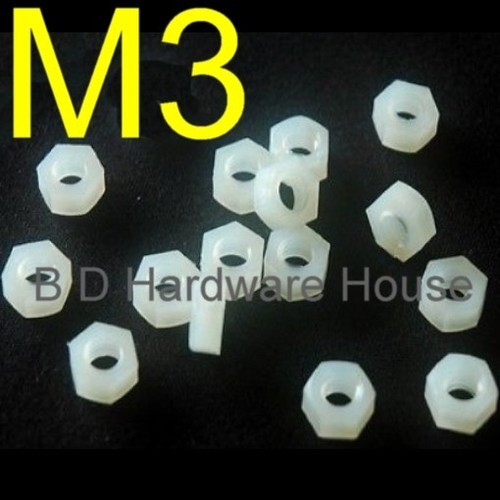 Nylon plastic hex - nylon,